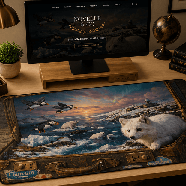 Artic Frontier Desk Mat by Novelle & Co