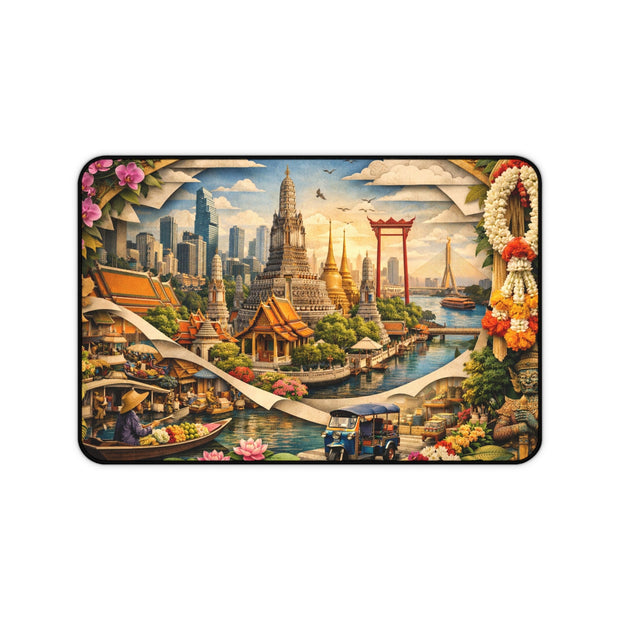 Bangkok Cityscape Desk Mat by Novelle & Co