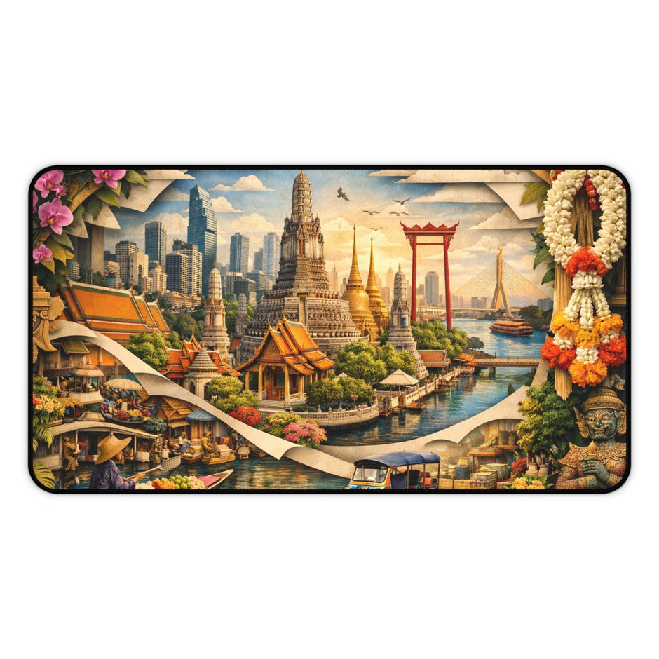 Bangkok Cityscape Desk Mat by Novelle & Co