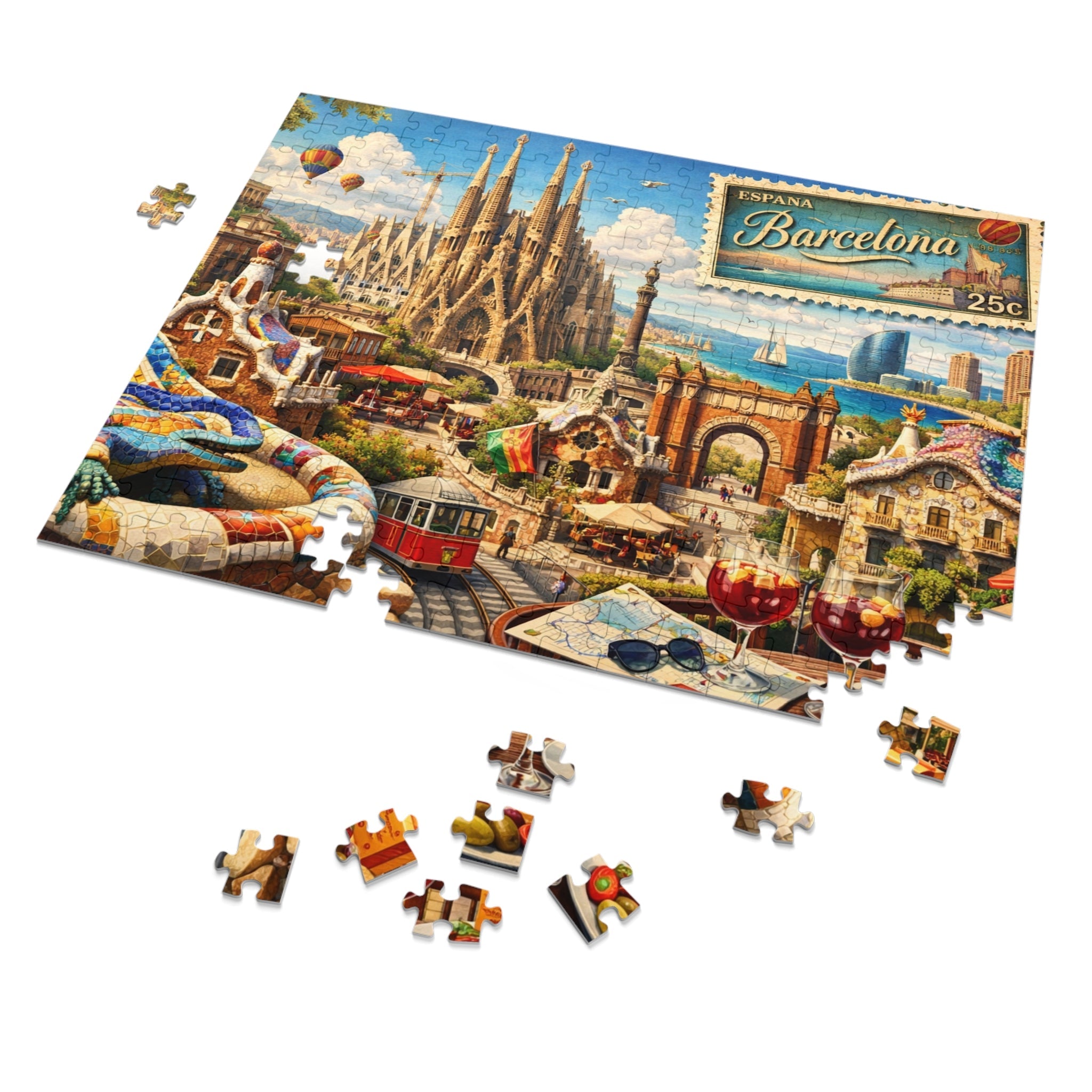 Barcelona Cityscape Puzzle by Novelle & Co