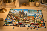 Barcelona Cityscape Puzzle by Novelle & Co