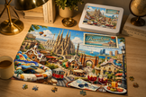 Barcelona Cityscape Puzzle by Novelle & Co