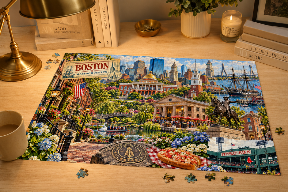 Boston Cityscape Puzzle by Novelle & Co
