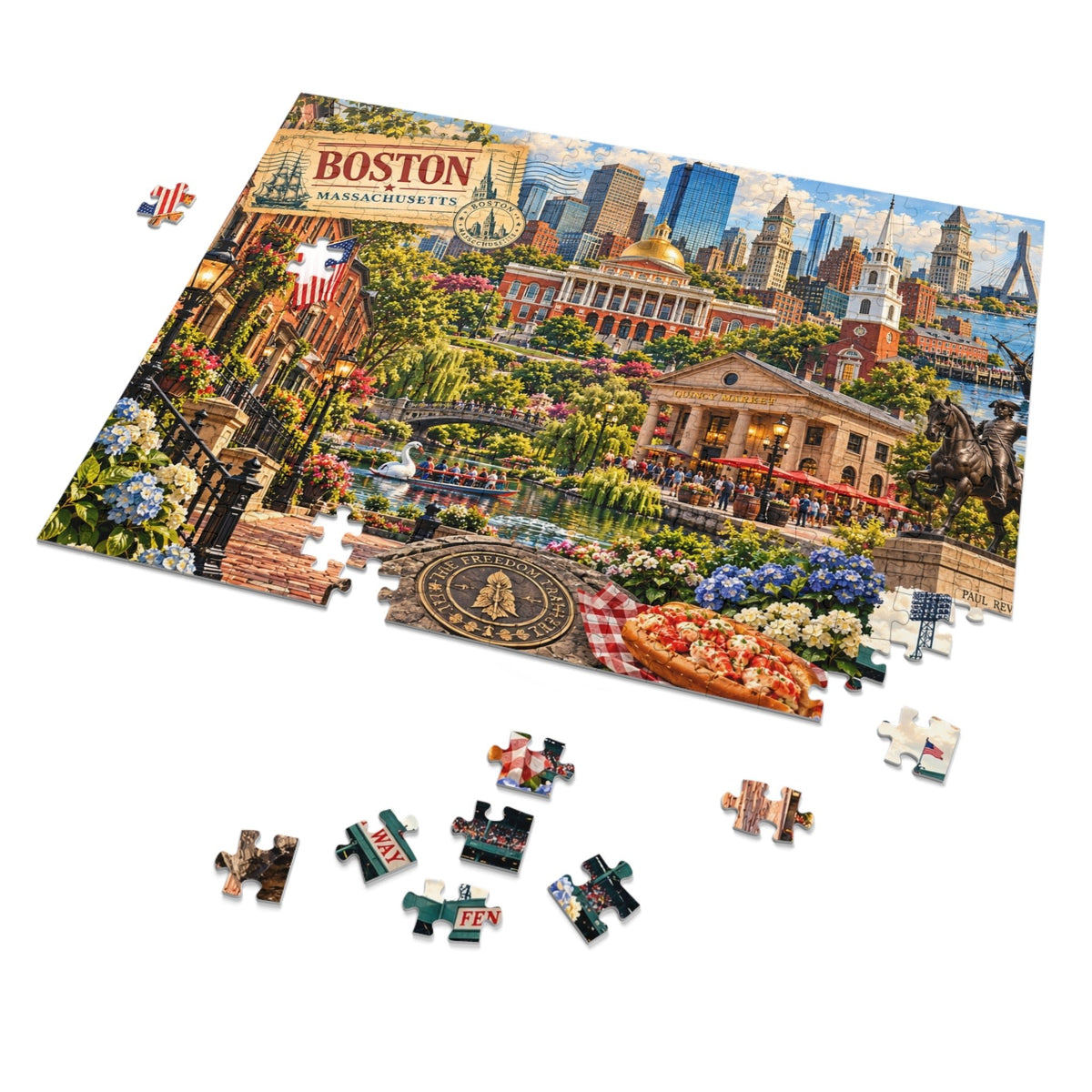 Boston Cityscape Puzzle by Novelle & Co