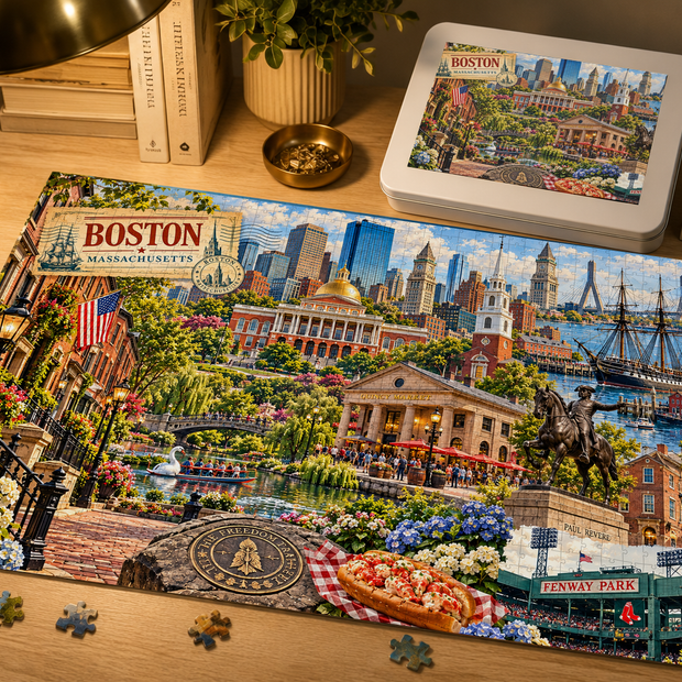 Boston Cityscape Puzzle by Novelle & Co