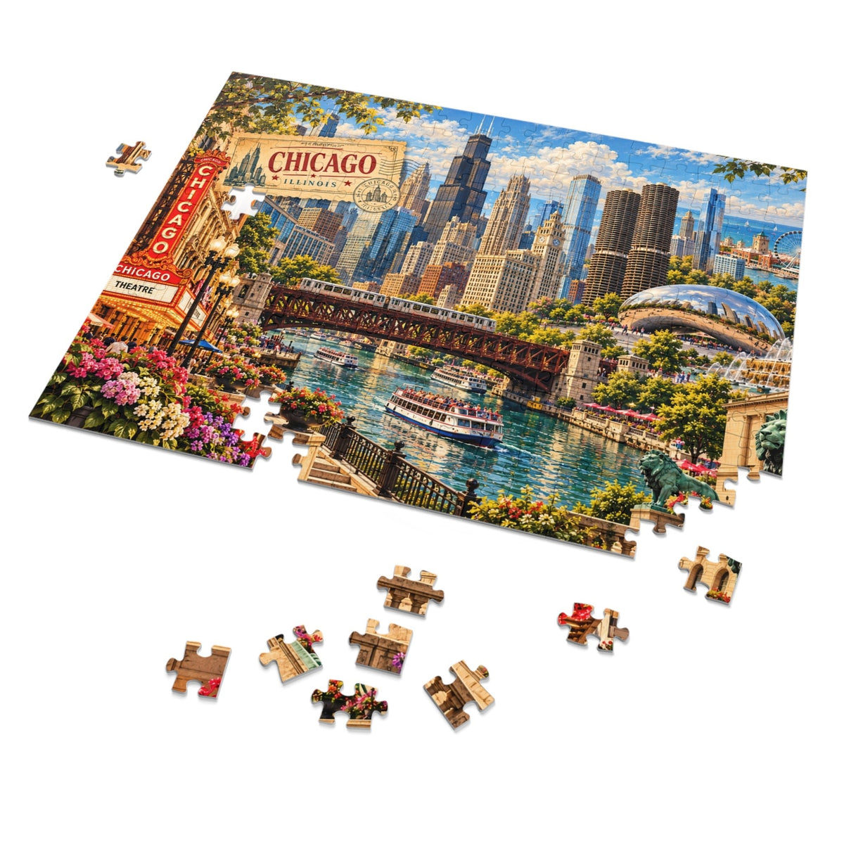 Chicago Cityscape Puzzle by Novelle & Co