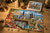 Chicago Cityscape Puzzle by Novelle & Co