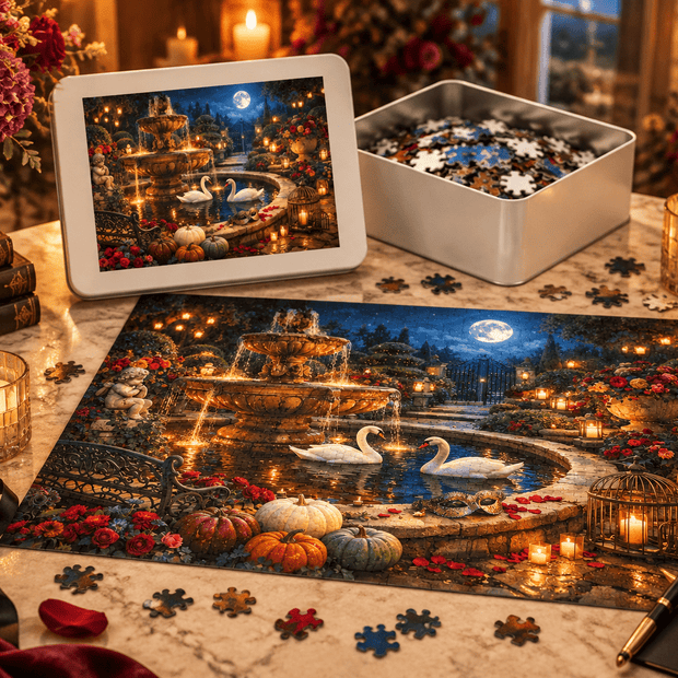 Enchanted Swans Puzzle by Novelle & Co