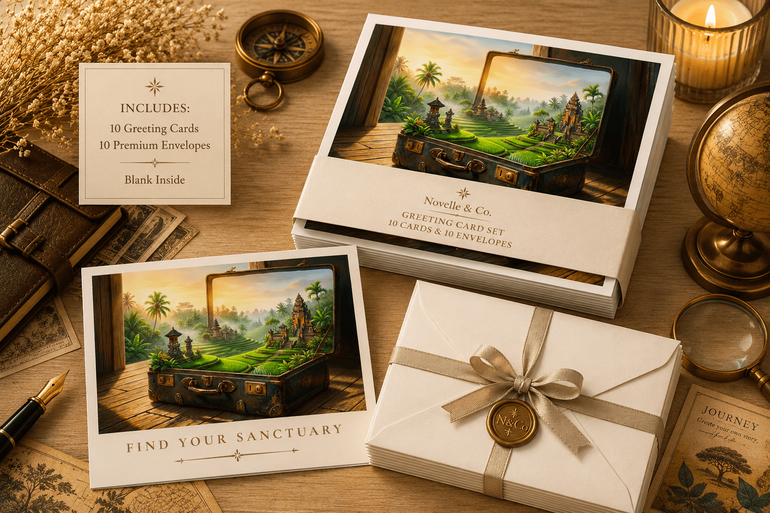 Find Your Sanctuary Greeting Card Set by Novelle & Co