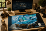 Frozen Realm of Antartica Desk Mat by Novelle & Co