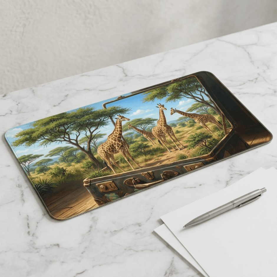 Golden Plains of Rwanda Desk Mat. by Novelle & Co