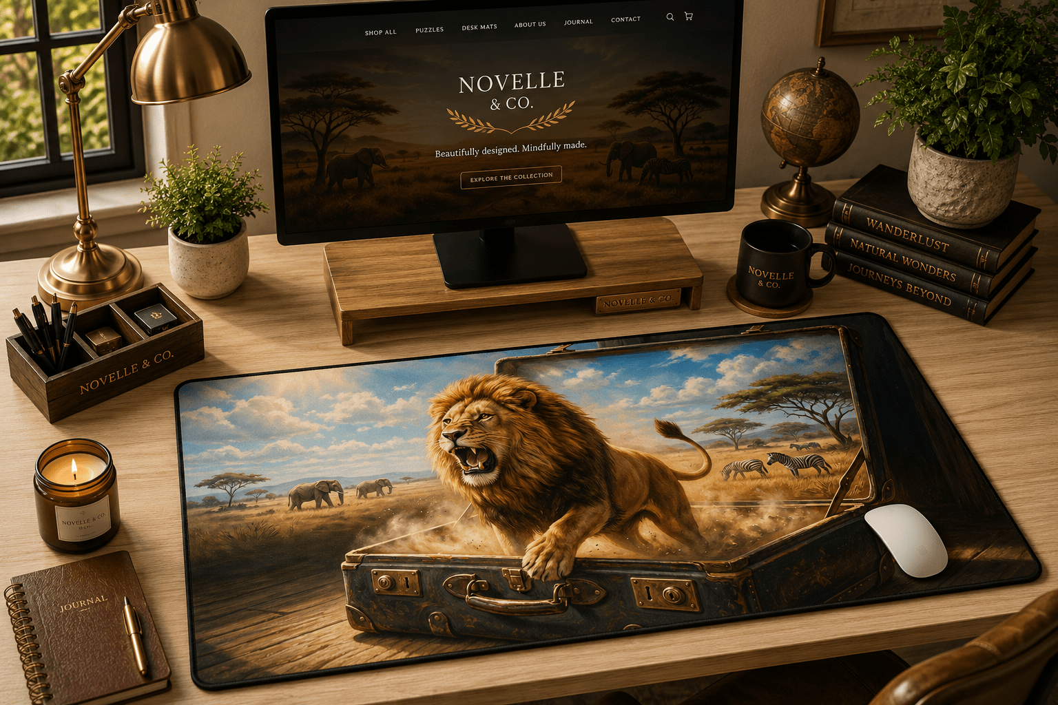 Heart of Savannah Desk Mat by Novelle & Co