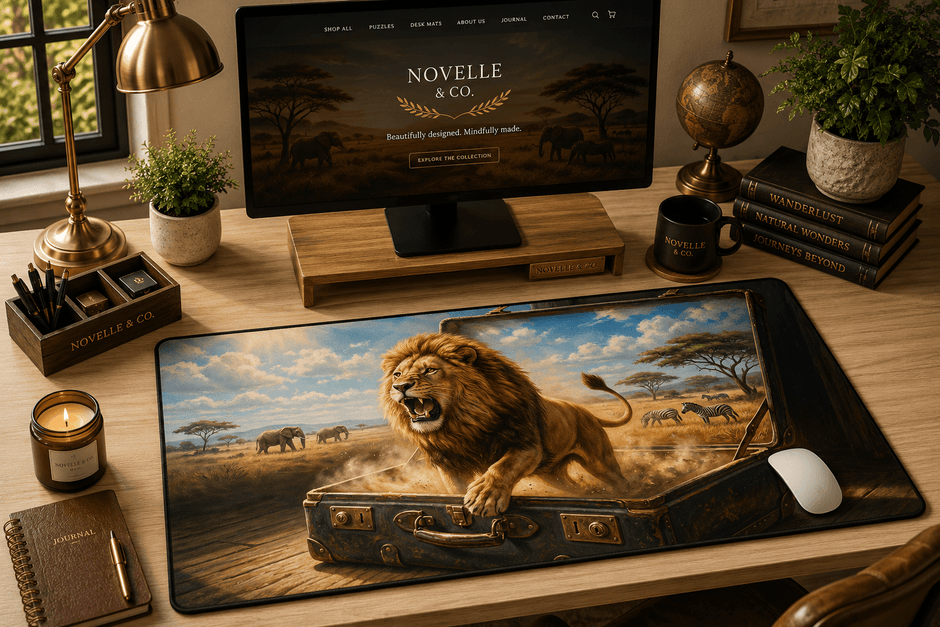 Heart of Savannah Desk Mat by Novelle & Co