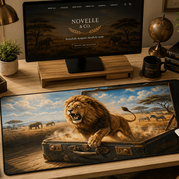 Heart of Savannah Desk Mat by Novelle & Co