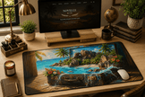 Hidden Isles of the Seychelles Desk Mat by Novelle & Co