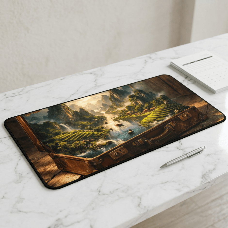 Hidden Valleys of Vietnam Desk Mat by Novelle & Co