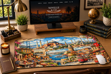 Istanbul Cityscape Desk Mat by Novelle & Co