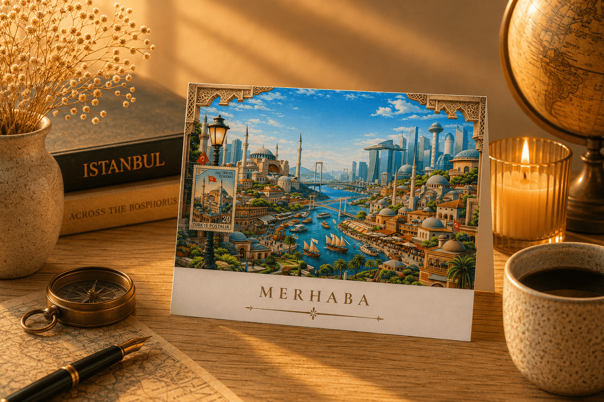 Istanbul Cityscape Greeting Card Set by Novelle & Co