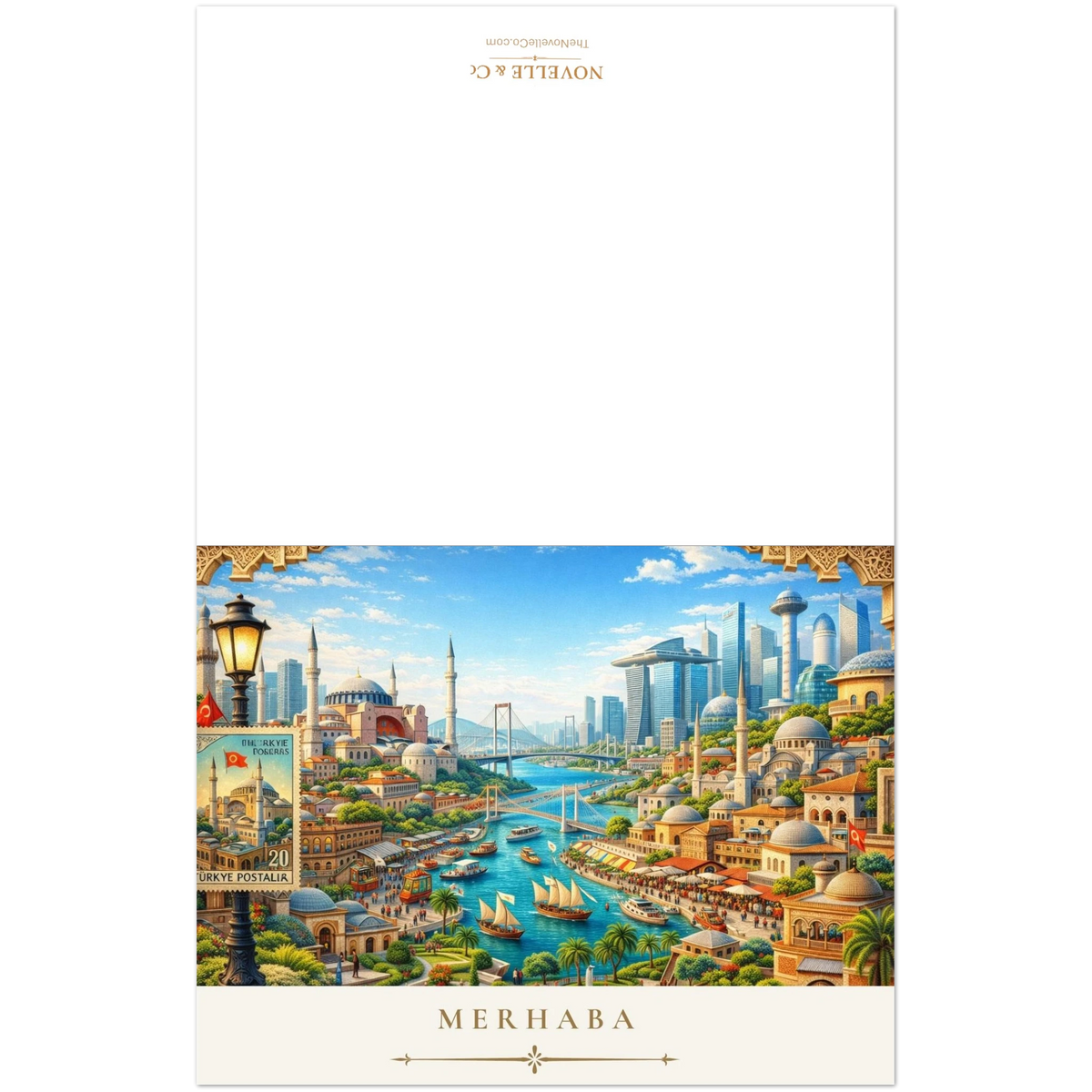 Istanbul Cityscape Greeting Card Set by Novelle & Co