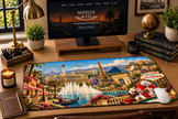 Las Vegas Cityscape Desk Mat by Novelle & Co