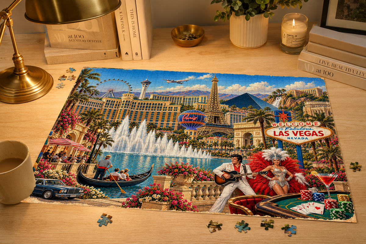 Las Vegas Cityscape Puzzle by Novelle & Co