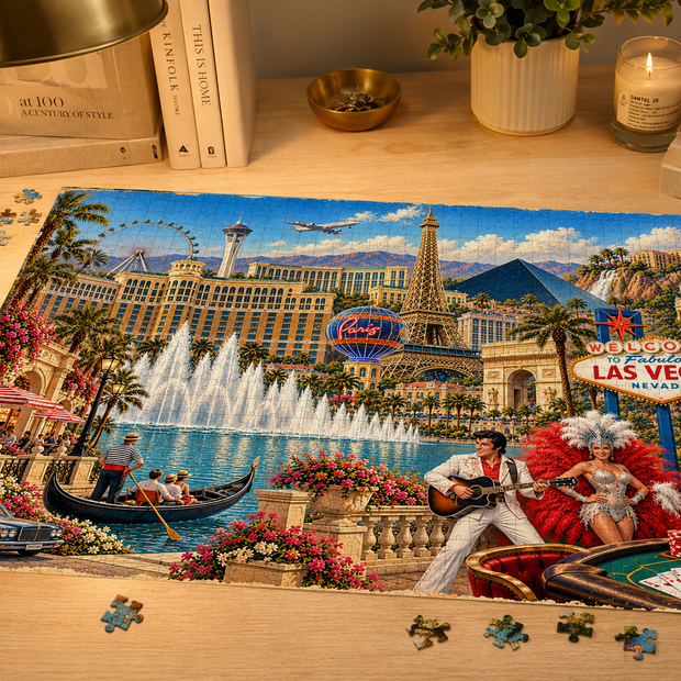 Las Vegas Cityscape Puzzle by Novelle & Co