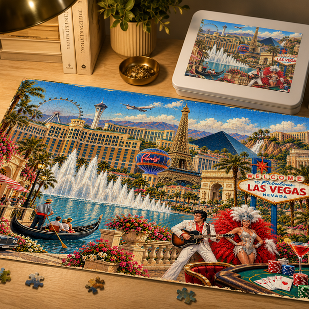 Las Vegas Cityscape Puzzle by Novelle & Co