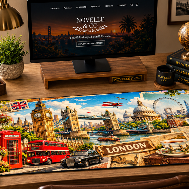 London Cityscape Desk Mat by Novelle & Co