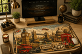 London Cityscape Desk Mat by Novelle & Co