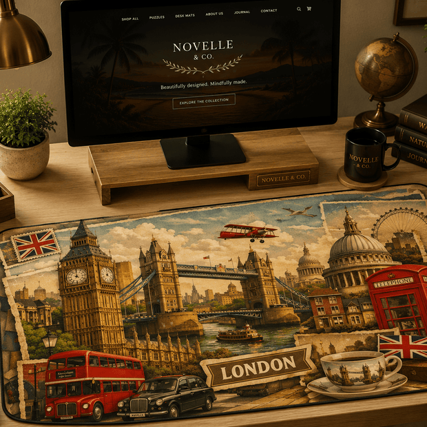 London Cityscape Desk Mat by Novelle & Co