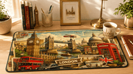 London Cityscape Desk Mat by Novelle & Co