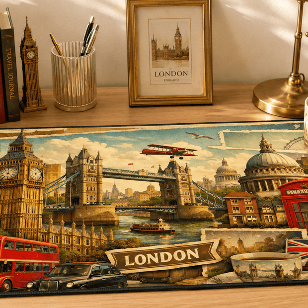 London Cityscape Desk Mat by Novelle & Co