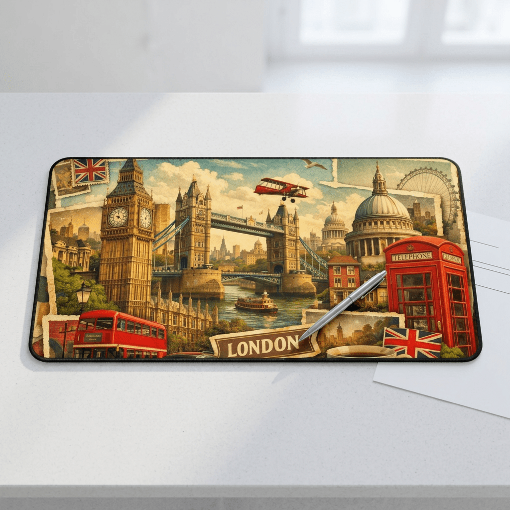 London Cityscape Desk Mat by Novelle & Co