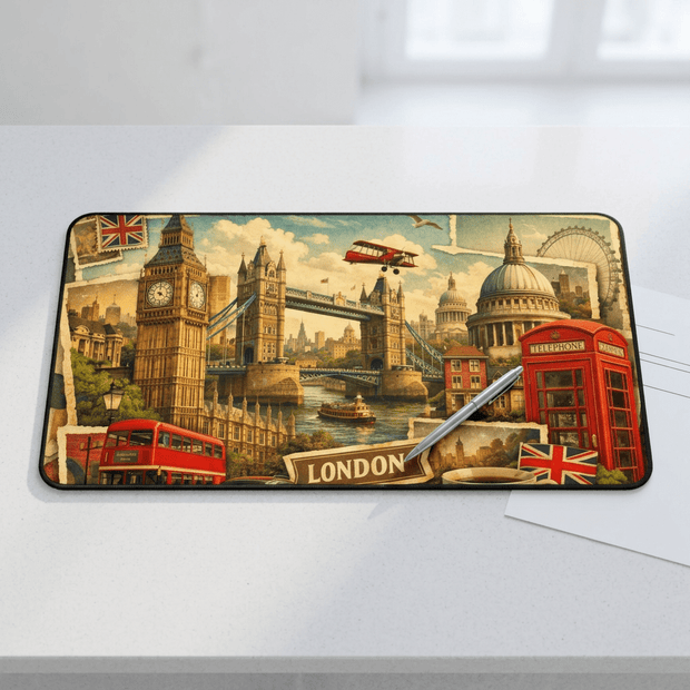 London Cityscape Desk Mat by Novelle & Co