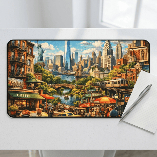 New York Cityscape Desk Mat by Novelle & Co
