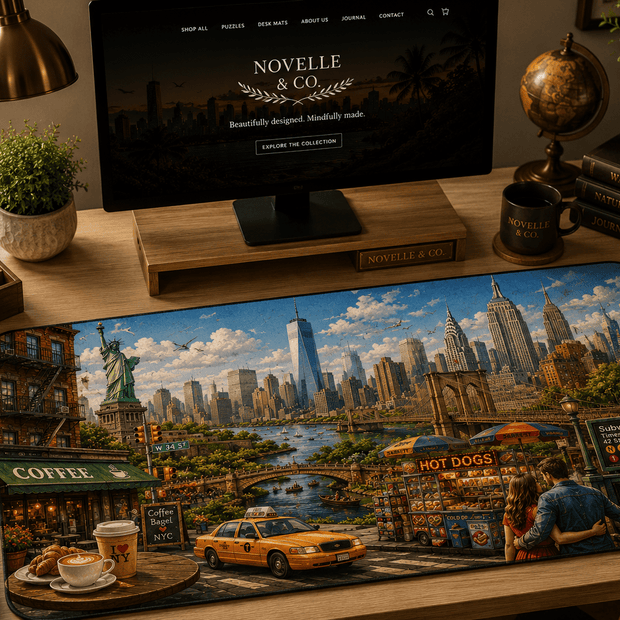 New York Cityscape Desk Mat by Novelle & Co