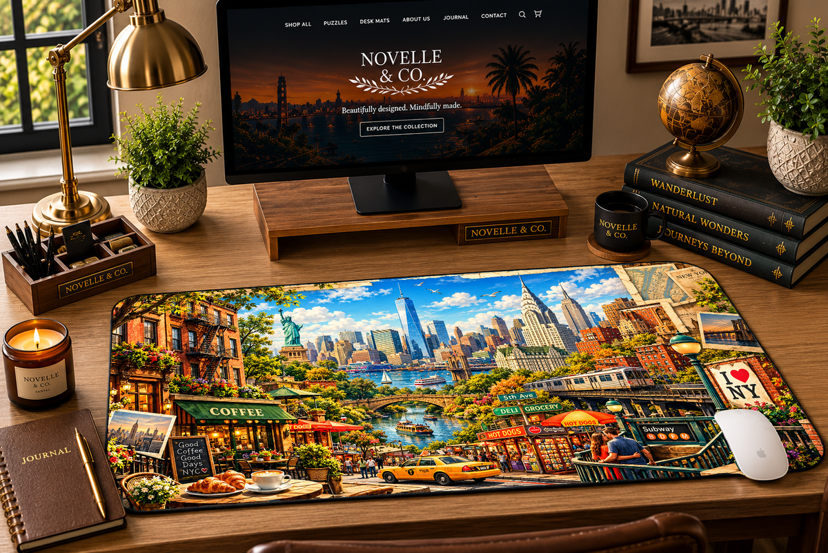 New York Cityscape Desk Mat by Novelle & Co