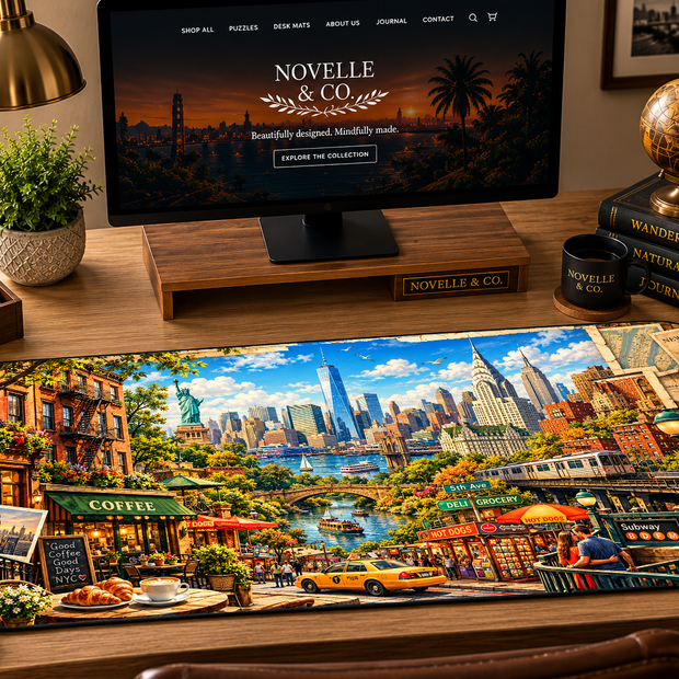 New York Cityscape Desk Mat by Novelle & Co