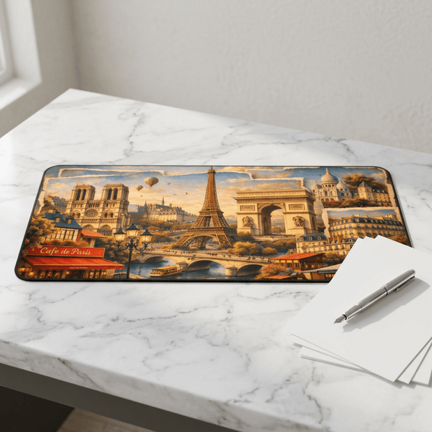 Paris Cityscape Desk Mat by Novelle & Co