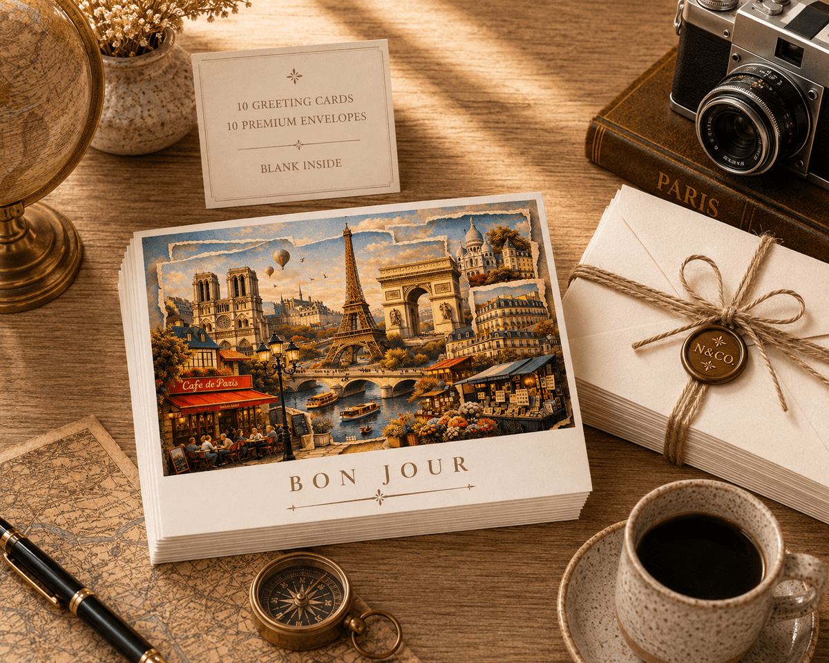 Paris Cityscape Greeting Card Set by Novelle & Co