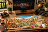 Rome Cityscape Desk Mat by Novelle & Co