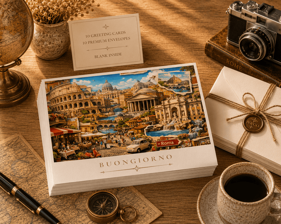 Rome Cityscape Greeting Card Set by Novelle & Co