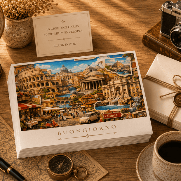Rome Cityscape Greeting Card Set by Novelle & Co
