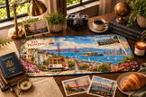 San Francisco Cityscape Desk Mat by Novelle & Co