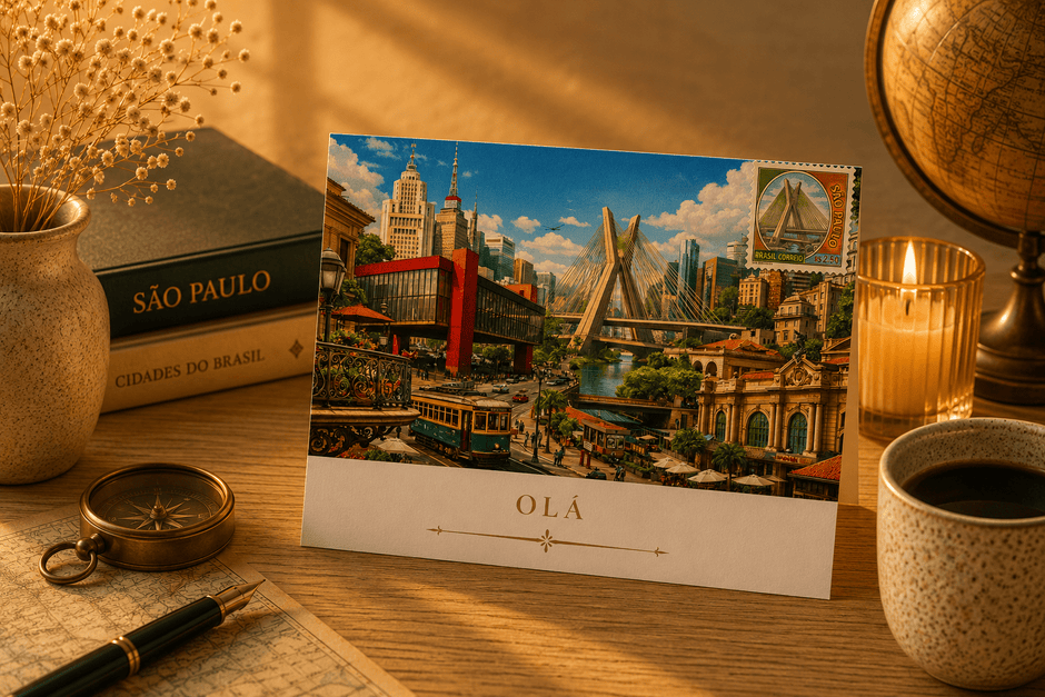 Sao Paulo Cityscape Greeting Card Set by Novelle & Co
