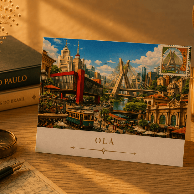 Sao Paulo Cityscape Greeting Card Set by Novelle & Co