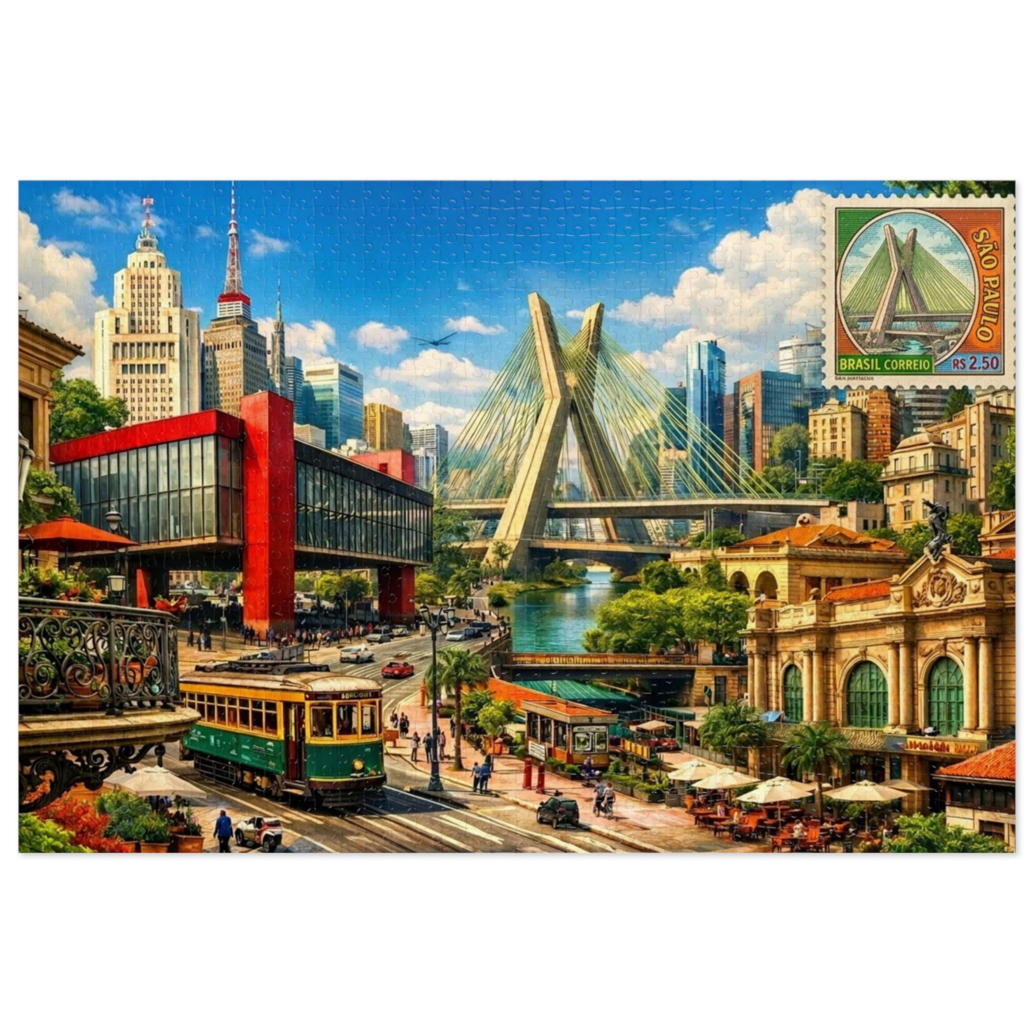 Sao Paulo Cityscape Puzzle by Novelle & Co
