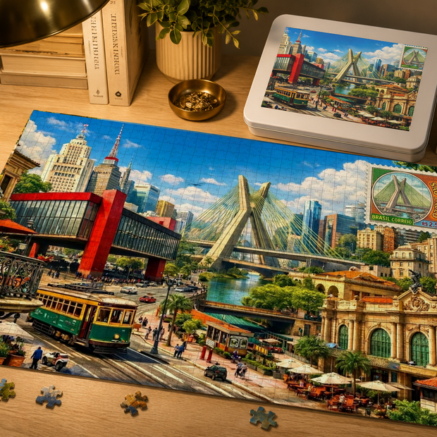 Sao Paulo Cityscape Puzzle by Novelle & Co
