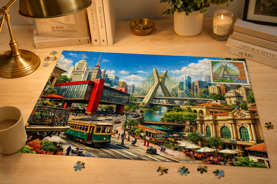 Sao Paulo Cityscape Puzzle by Novelle & Co