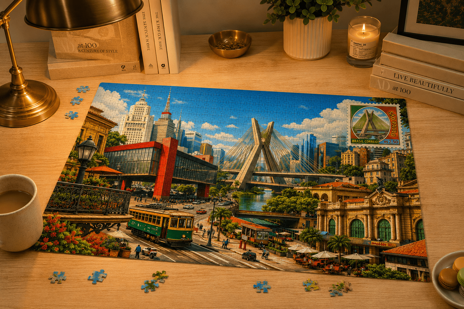 Sao Paulo Cityscape Puzzle by Novelle & Co